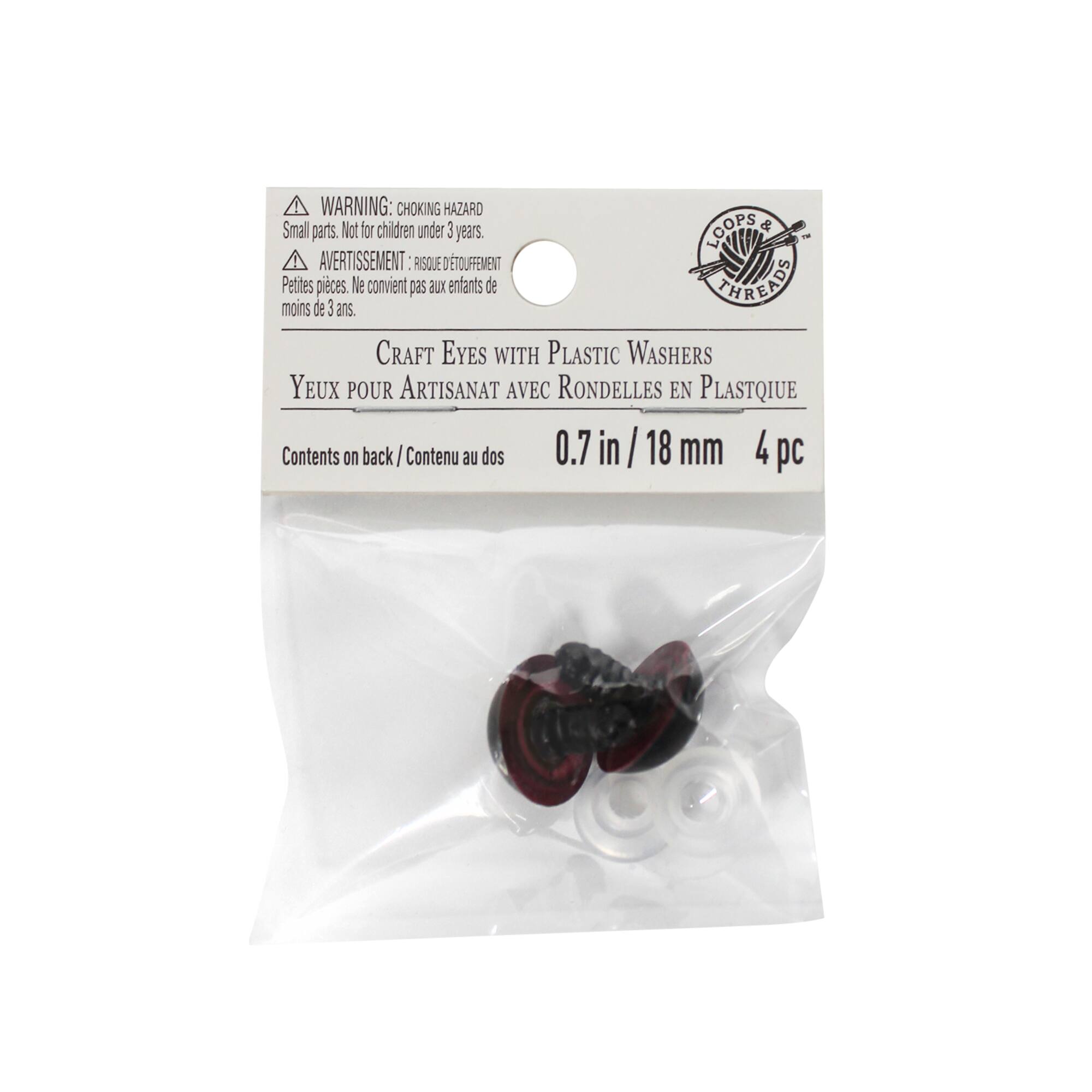 Craft Eyes with Plastic Washers by Loops & Threads™
